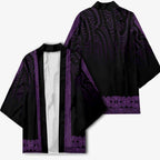 New Zealand Maori Kowhaiwhai Kimono Waiporoporo Maui and Mangopare - Aussie Hoodie