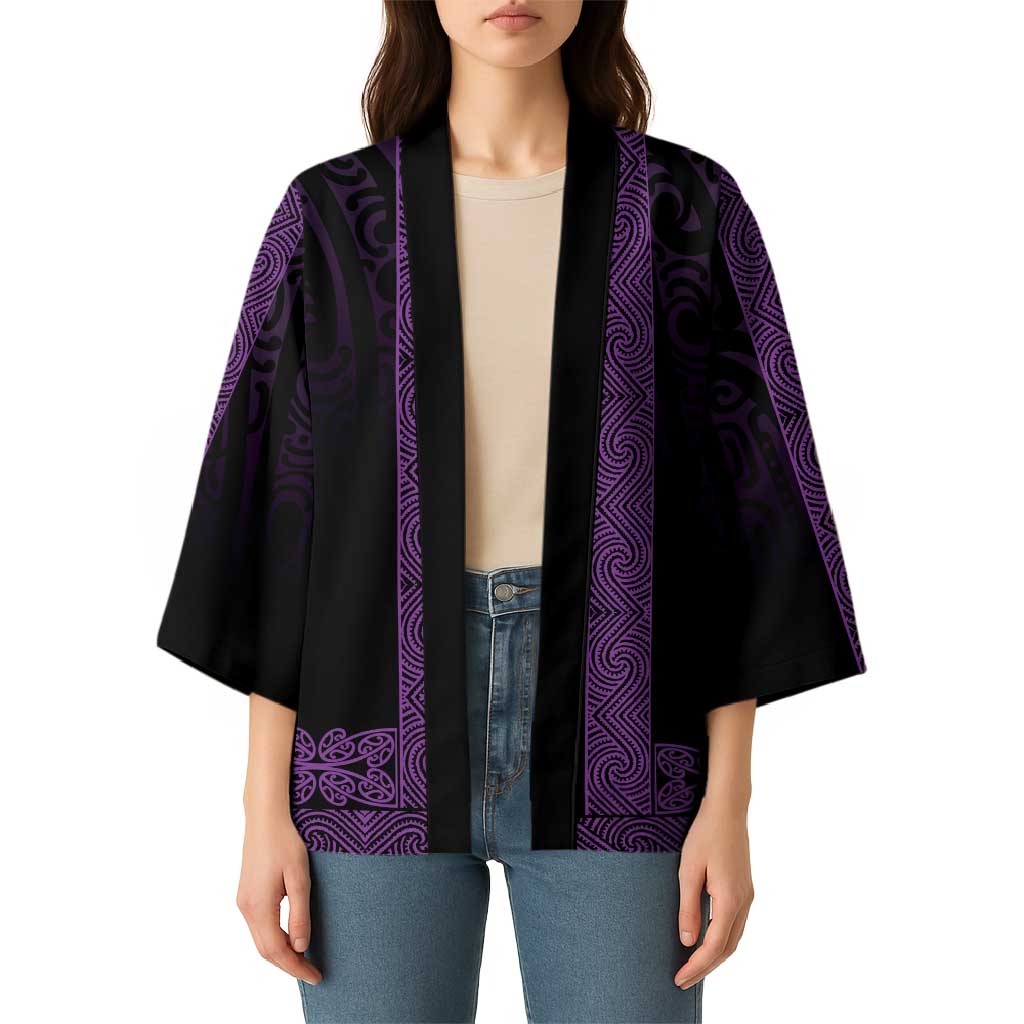 New Zealand Maori Kowhaiwhai Kimono Waiporoporo Maui and Mangopare - Aussie Hoodie