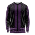 New Zealand Maori Kowhaiwhai Long Sleeve Shirt Waiporoporo Maui and Mangopare