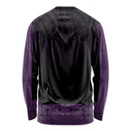 New Zealand Maori Kowhaiwhai Long Sleeve Shirt Waiporoporo Maui and Mangopare
