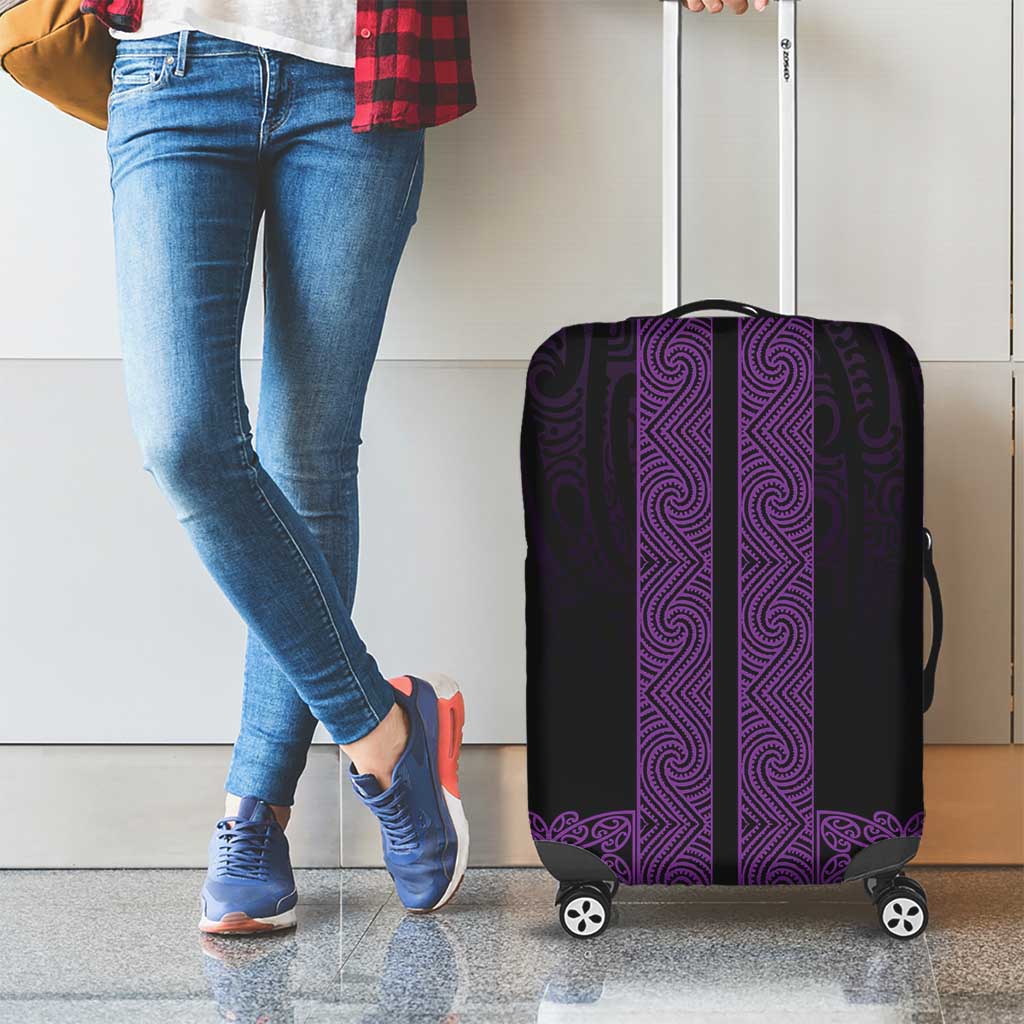 New Zealand Maori Kowhaiwhai Luggage Cover Waiporoporo Maui and Mangopare