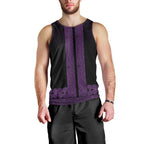 New Zealand Maori Kowhaiwhai Men Tank Top Waiporoporo Maui and Mangopare