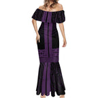 New Zealand Maori Kowhaiwhai Mermaid Dress Waiporoporo Maui and Mangopare