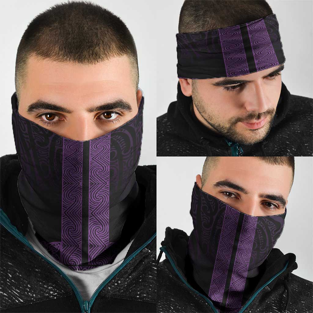 New Zealand Maori Kowhaiwhai Neck Gaiter Waiporoporo Maui and Mangopare - Aussie Hoodie