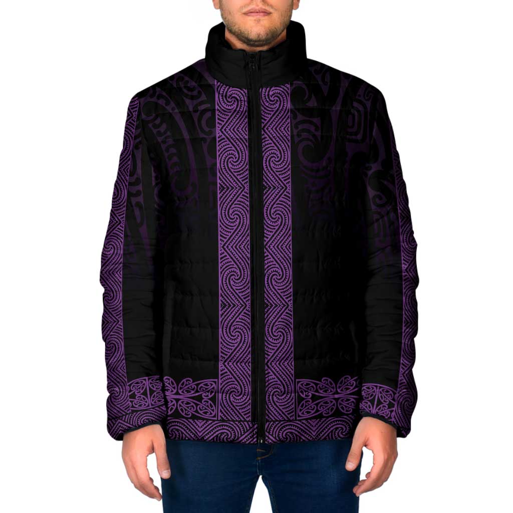New Zealand Maori Kowhaiwhai Padded Jacket Waiporoporo Maui and Mangopare - Aussie Hoodie