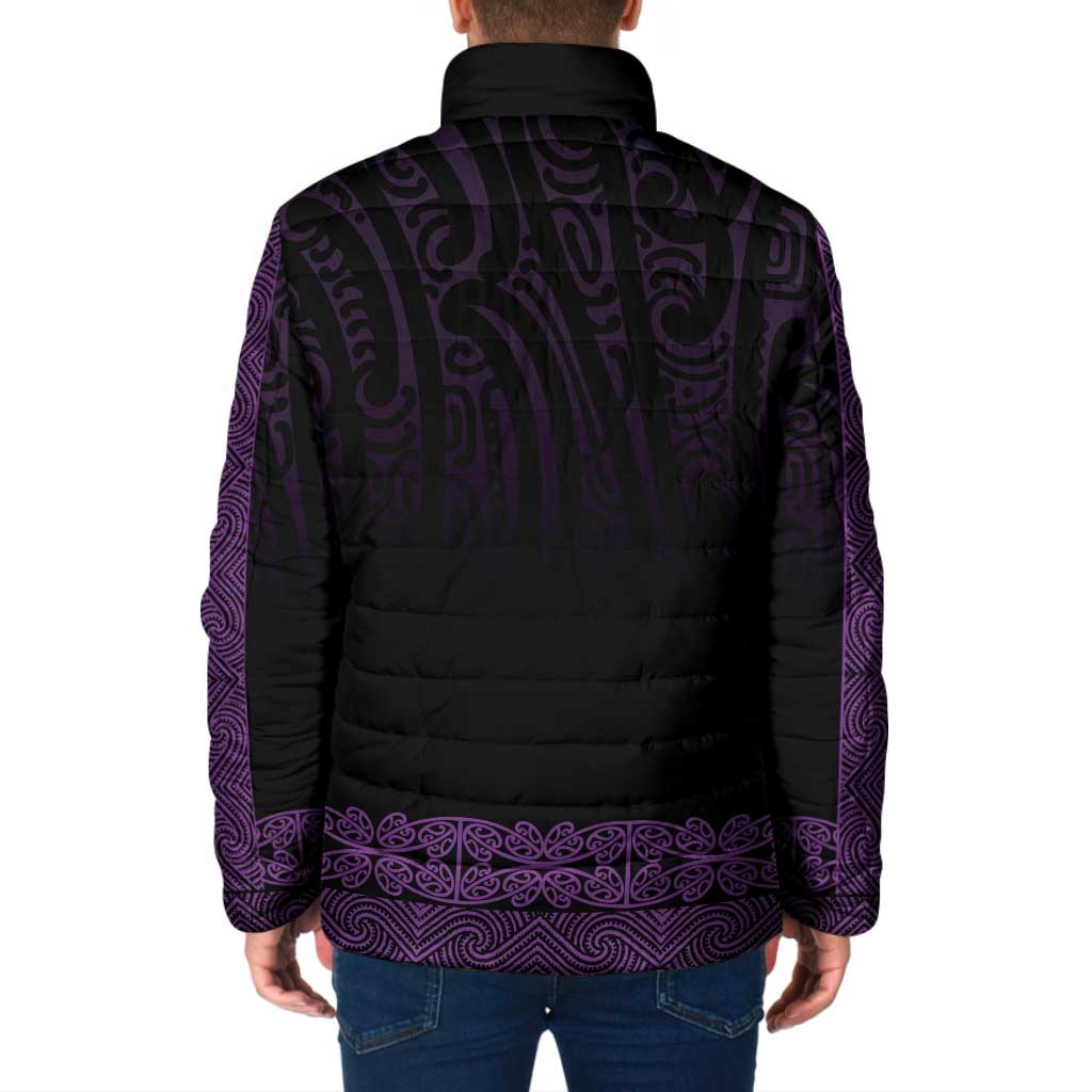 New Zealand Maori Kowhaiwhai Padded Jacket Waiporoporo Maui and Mangopare - Aussie Hoodie