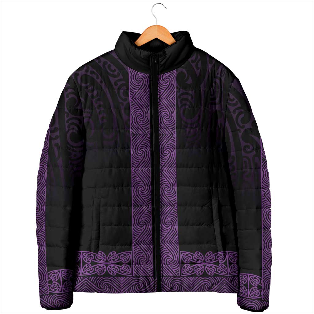 New Zealand Maori Kowhaiwhai Padded Jacket Waiporoporo Maui and Mangopare - Aussie Hoodie