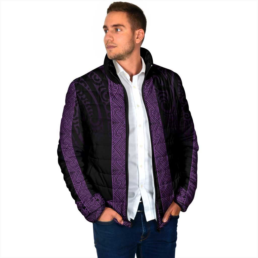 New Zealand Maori Kowhaiwhai Padded Jacket Waiporoporo Maui and Mangopare - Aussie Hoodie
