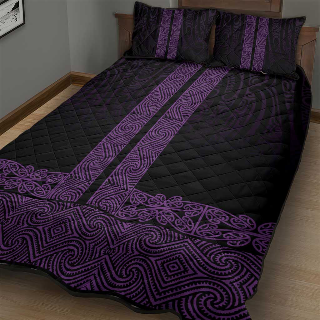New Zealand Maori Kowhaiwhai Quilt Bed Set Waiporoporo Maui and Mangopare