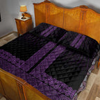 New Zealand Maori Kowhaiwhai Quilt Bed Set Waiporoporo Maui and Mangopare