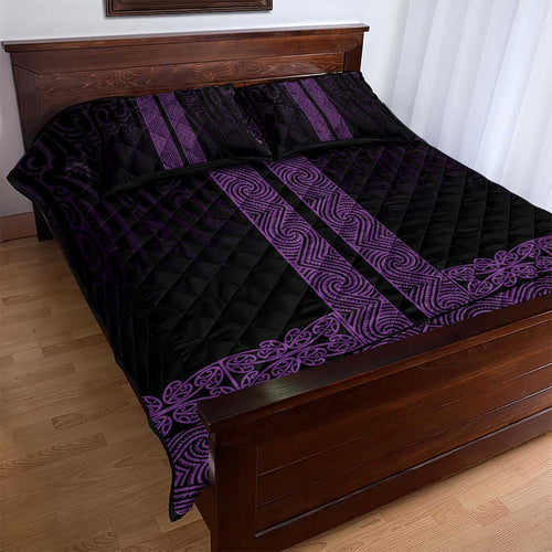 New Zealand Maori Kowhaiwhai Quilt Bed Set Waiporoporo Maui and Mangopare