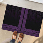 New Zealand Maori Kowhaiwhai Rubber Doormat Waiporoporo Maui and Mangopare