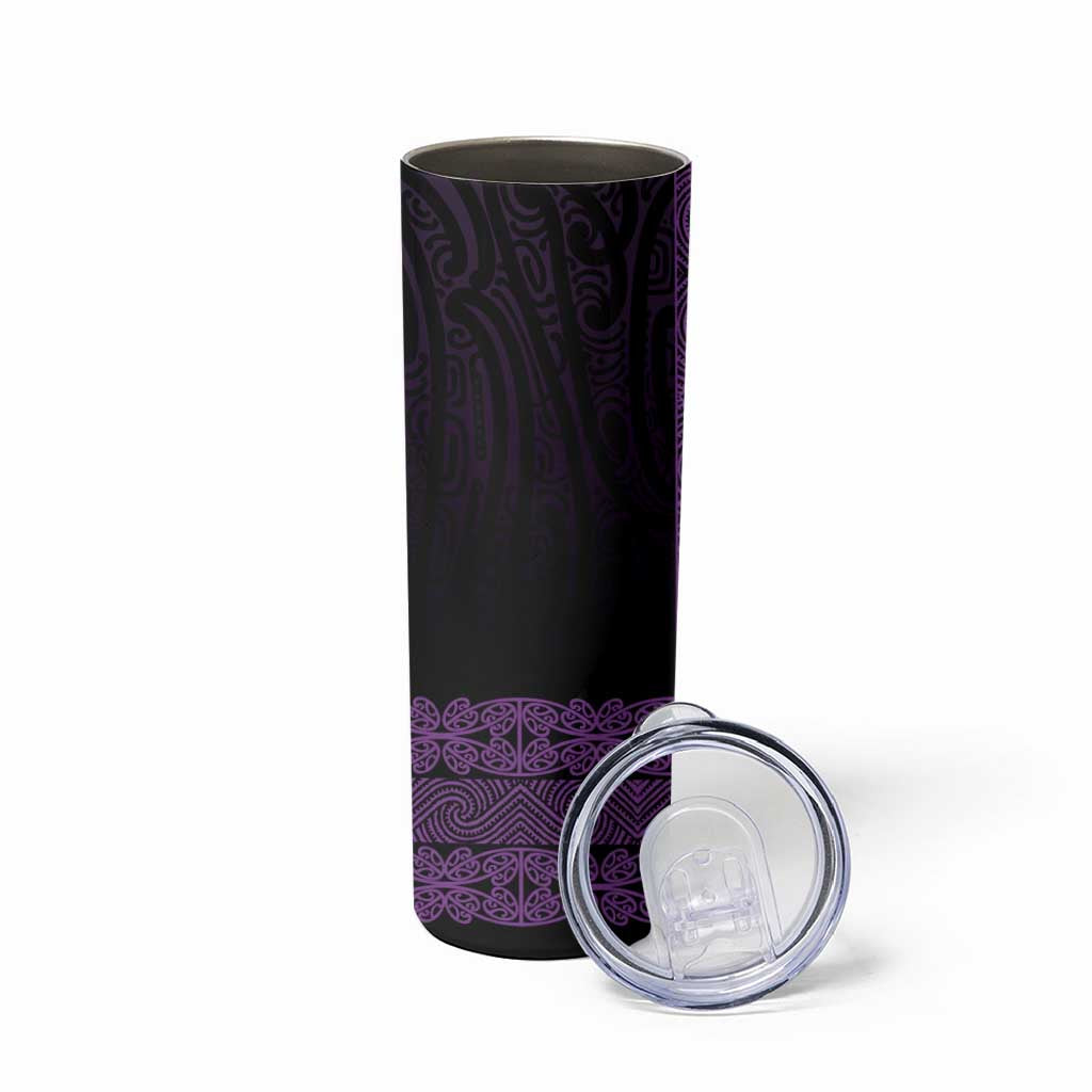 New Zealand Maori Kowhaiwhai Skinny Tumbler Waiporoporo Maui and Mangopare