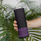 New Zealand Maori Kowhaiwhai Skinny Tumbler Waiporoporo Maui and Mangopare