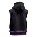 New Zealand Maori Kowhaiwhai Sleeveless Hoodie Waiporoporo Maui and Mangopare - Aussie Hoodie