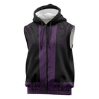 New Zealand Maori Kowhaiwhai Sleeveless Zip Hoodie Waiporoporo Maui and Mangopare LT9