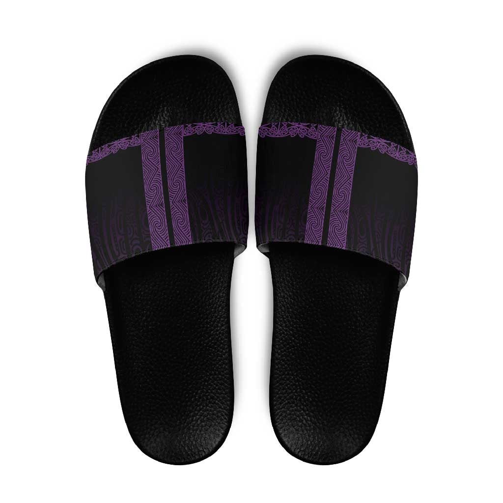 New Zealand Maori Kowhaiwhai Slide Sandals Waiporoporo Maui and Mangopare - Aussie Hoodie