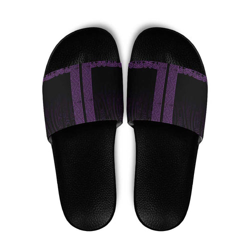 New Zealand Maori Kowhaiwhai Slide Sandals Waiporoporo Maui and Mangopare - Aussie Hoodie