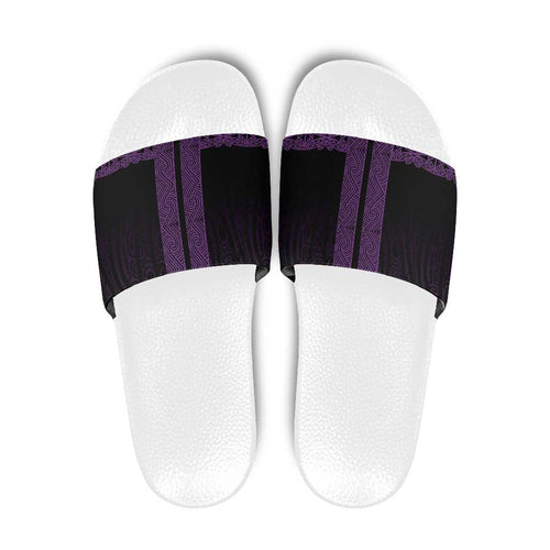 New Zealand Maori Kowhaiwhai Slide Sandals Waiporoporo Maui and Mangopare - Aussie Hoodie
