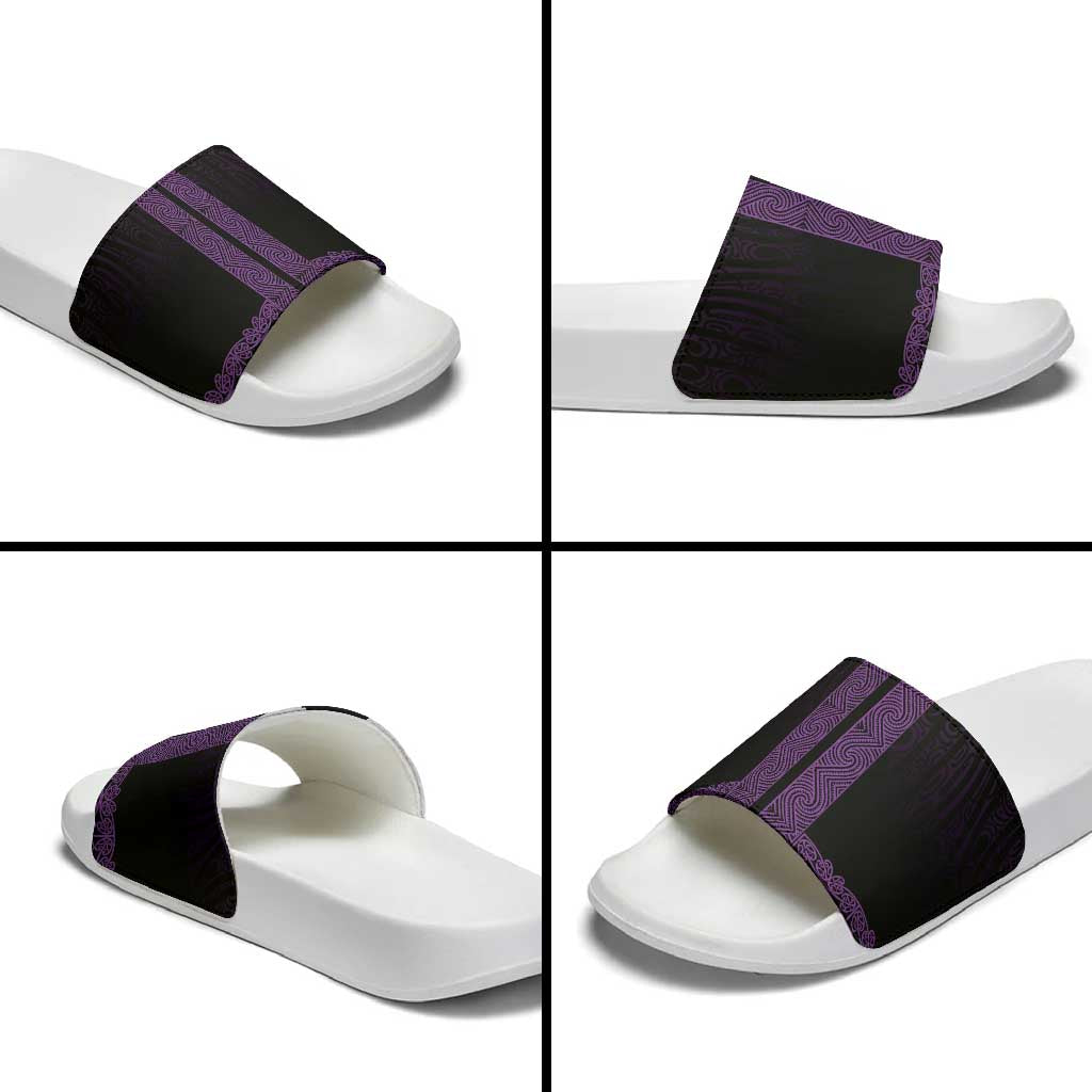 New Zealand Maori Kowhaiwhai Slide Sandals Waiporoporo Maui and Mangopare - Aussie Hoodie