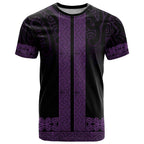 New Zealand Maori Kowhaiwhai T Shirt Waiporoporo Maui and Mangopare