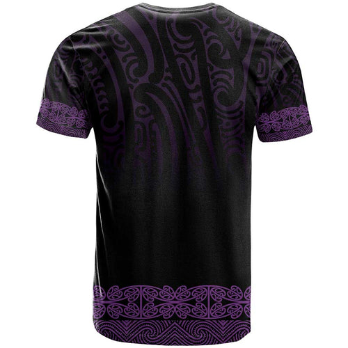 New Zealand Maori Kowhaiwhai T Shirt Waiporoporo Maui and Mangopare