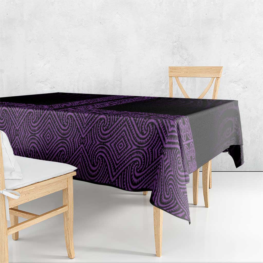 New Zealand Maori Kowhaiwhai Tablecloth Waiporoporo Maui and Mangopare