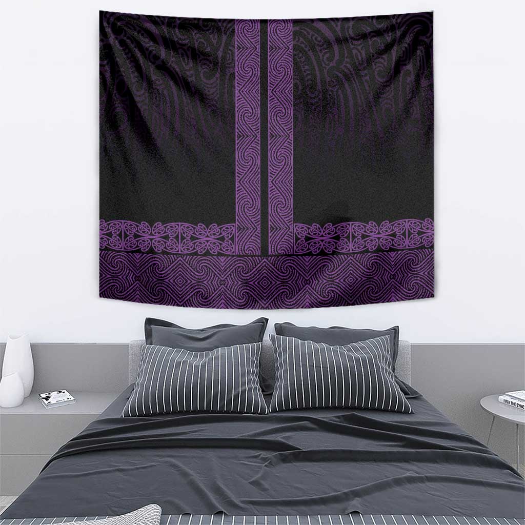 New Zealand Maori Kowhaiwhai Tapestry Waiporoporo Maui and Mangopare