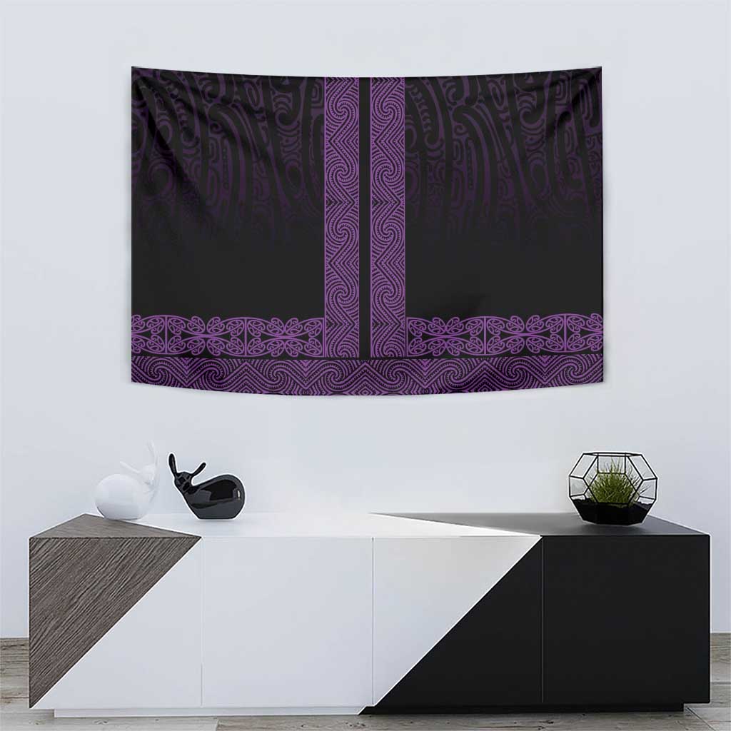 New Zealand Maori Kowhaiwhai Tapestry Waiporoporo Maui and Mangopare