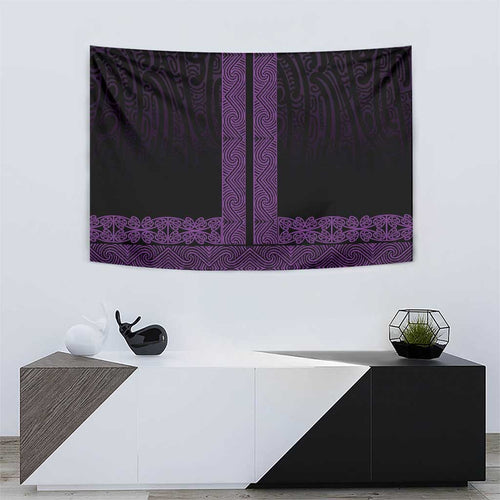 New Zealand Maori Kowhaiwhai Tapestry Waiporoporo Maui and Mangopare