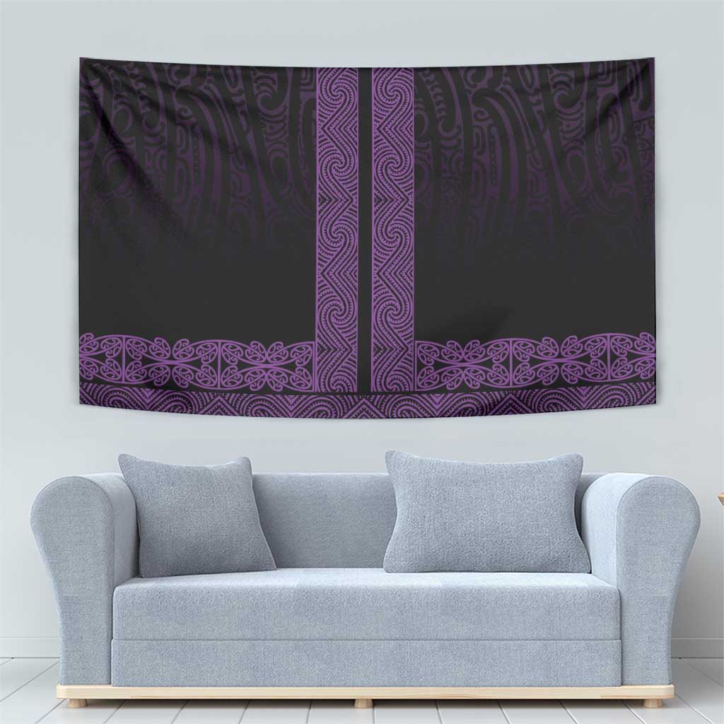 New Zealand Maori Kowhaiwhai Tapestry Waiporoporo Maui and Mangopare