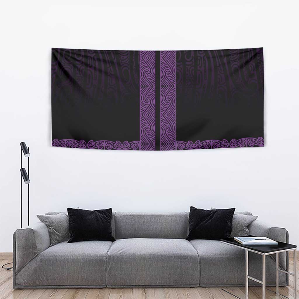 New Zealand Maori Kowhaiwhai Tapestry Waiporoporo Maui and Mangopare