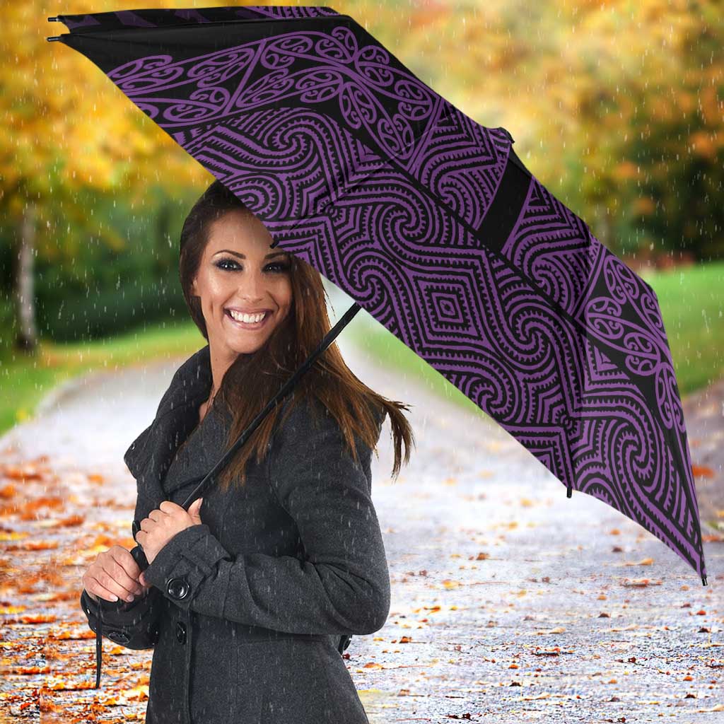 New Zealand Maori Kowhaiwhai Umbrella Waiporoporo Maui and Mangopare - Aussie Hoodie