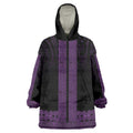 New Zealand Maori Kowhaiwhai Wearable Blanket Hoodie Waiporoporo Maui and Mangopare