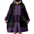 New Zealand Maori Kowhaiwhai Wearable Blanket Hoodie Waiporoporo Maui and Mangopare