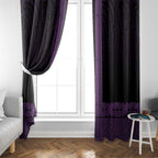 New Zealand Maori Kowhaiwhai Window Curtain Waiporoporo Maui and Mangopare