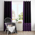 New Zealand Maori Kowhaiwhai Window Curtain Waiporoporo Maui and Mangopare