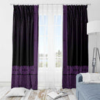 New Zealand Maori Kowhaiwhai Window Curtain Waiporoporo Maui and Mangopare