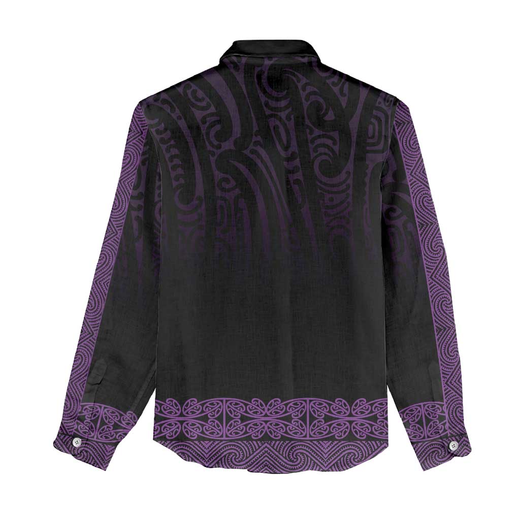 New Zealand Maori Kowhaiwhai Women Casual Shirt Waiporoporo Maui and Mangopare