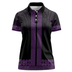 New Zealand Maori Kowhaiwhai Women Polo Shirt Waiporoporo Maui and Mangopare