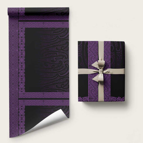 New Zealand Maori Kowhaiwhai Wrapping Paper Waiporoporo Maui and Mangopare - Aussie Hoodie
