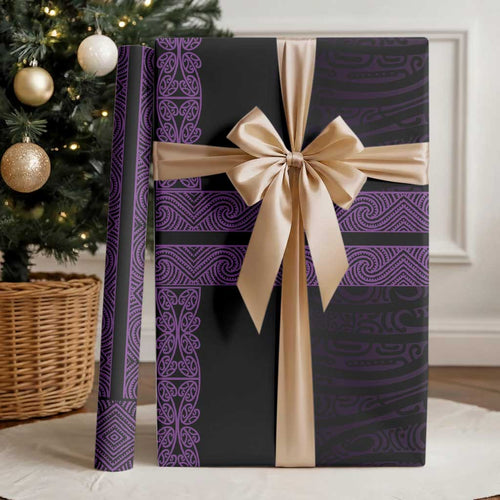 New Zealand Maori Kowhaiwhai Wrapping Paper Waiporoporo Maui and Mangopare - Aussie Hoodie