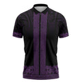 New Zealand Maori Kowhaiwhai Zipper Polo Shirt Waiporoporo Maui and Mangopare - Aussie Hoodie