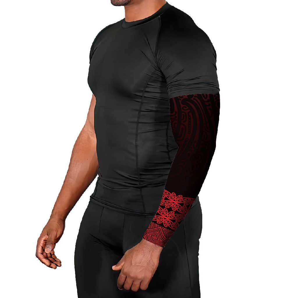 New Zealand Maori Kowhaiwhai Arm Sleeves Whero Maui and Mangopare - Aussie Hoodie