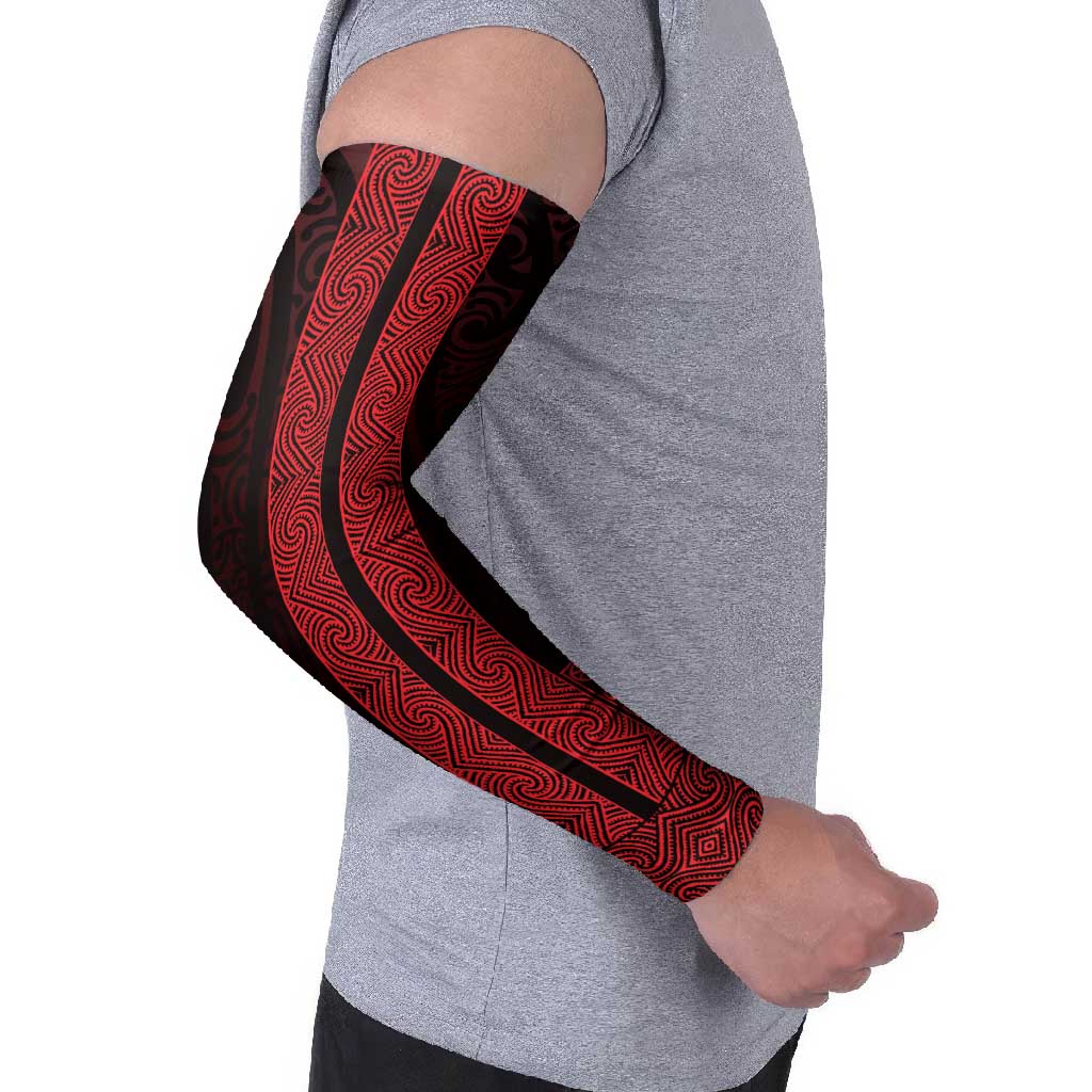 New Zealand Maori Kowhaiwhai Arm Sleeves Whero Maui and Mangopare - Aussie Hoodie