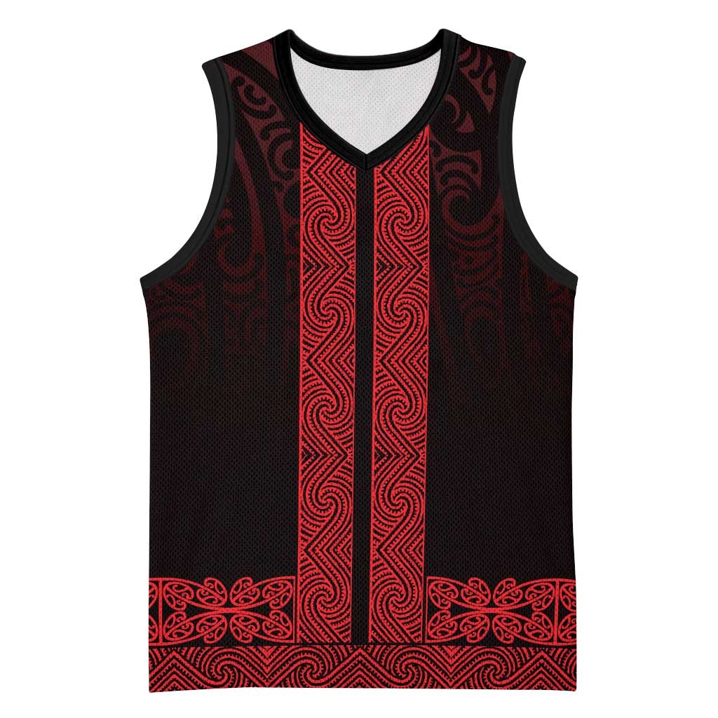New Zealand Maori Kowhaiwhai Basketball Jersey Whero Maui and Mangopare - Aussie Hoodie