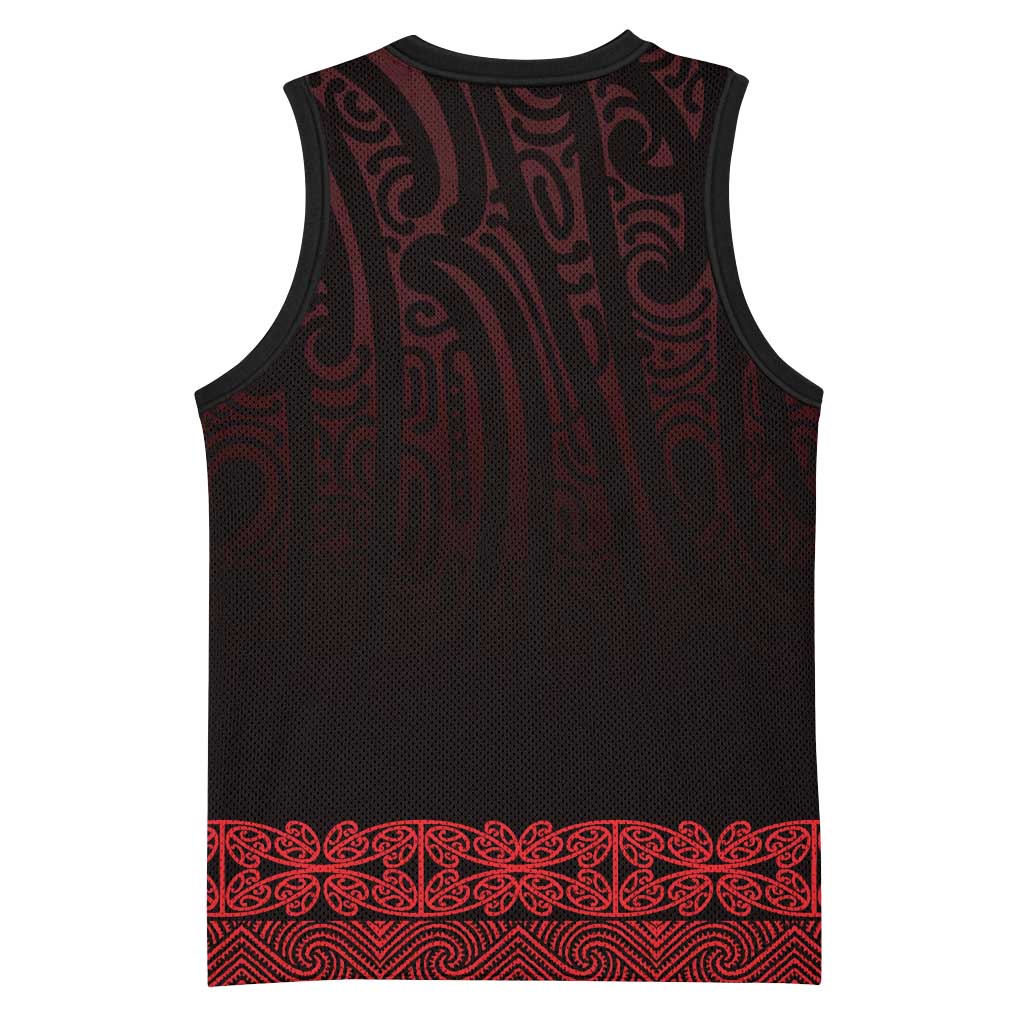 New Zealand Maori Kowhaiwhai Basketball Jersey Whero Maui and Mangopare - Aussie Hoodie
