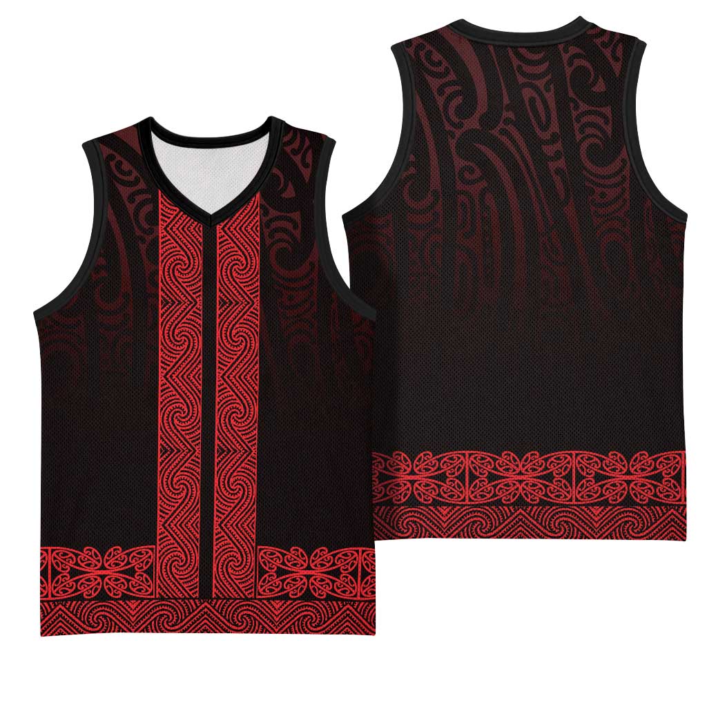 New Zealand Maori Kowhaiwhai Basketball Jersey Whero Maui and Mangopare - Aussie Hoodie