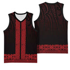 New Zealand Maori Kowhaiwhai Basketball Jersey Whero Maui and Mangopare - Aussie Hoodie
