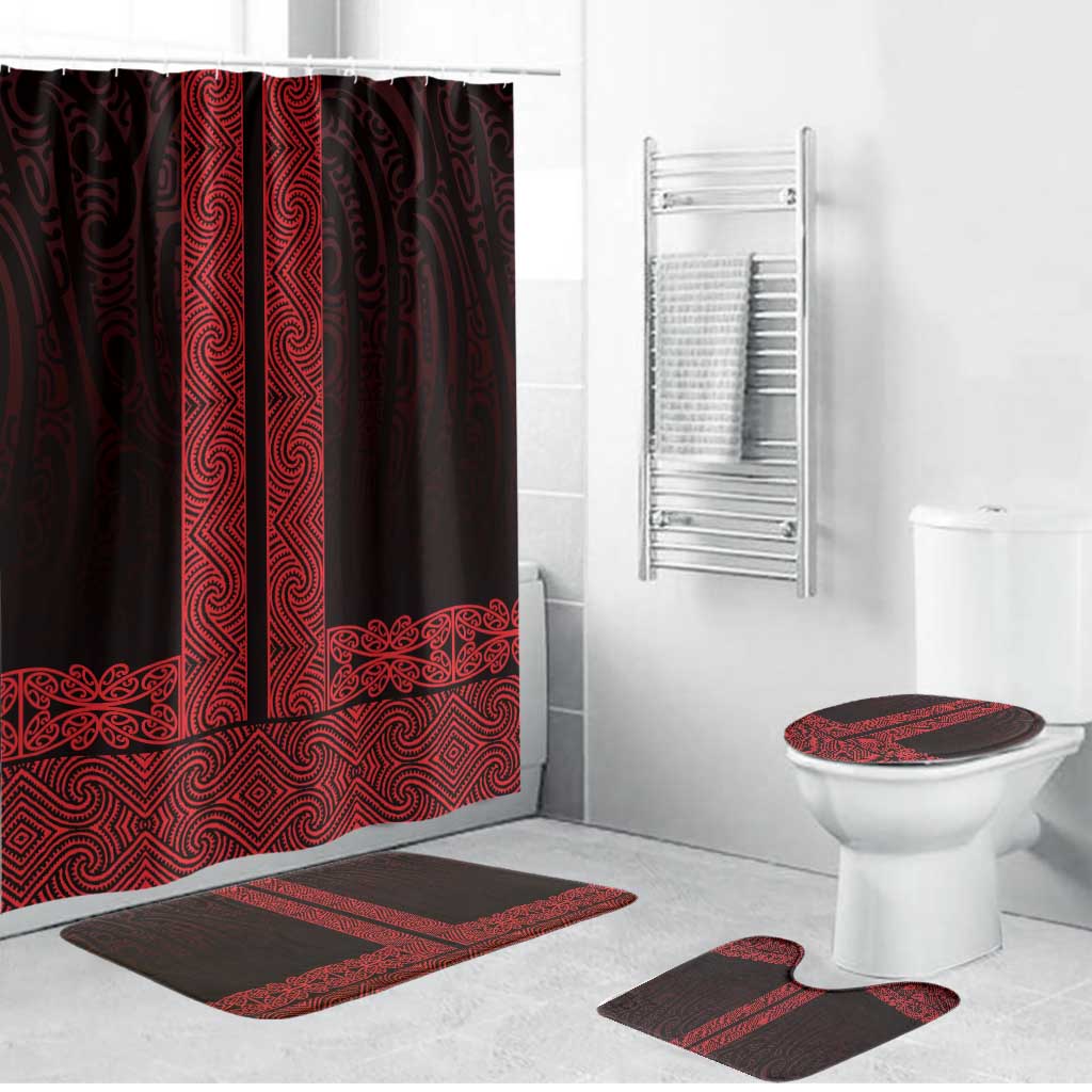 New Zealand Maori Kowhaiwhai Bathroom Set Whero Maui and Mangopare - Aussie Hoodie